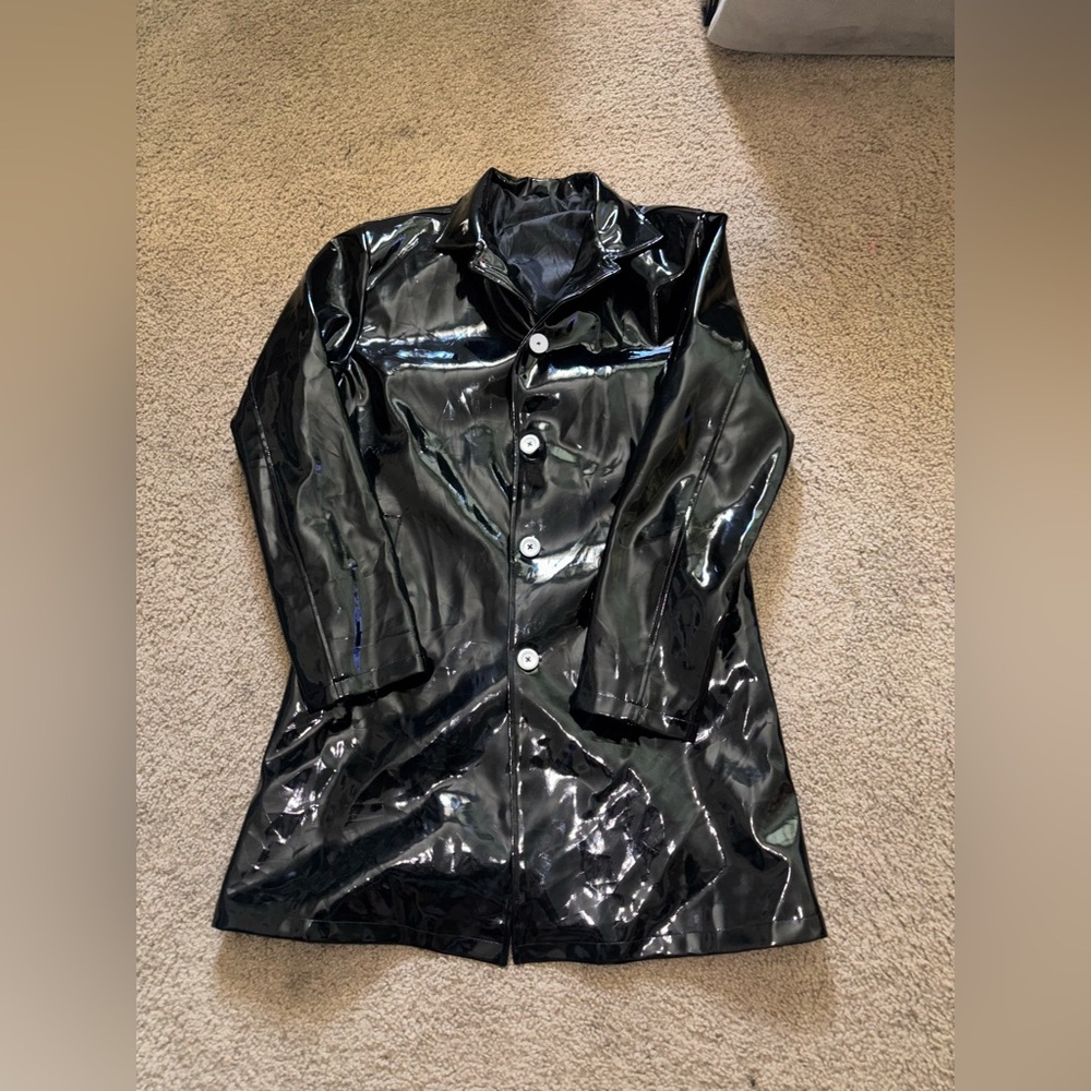 Stylish Black Women's Raincoat. Size M